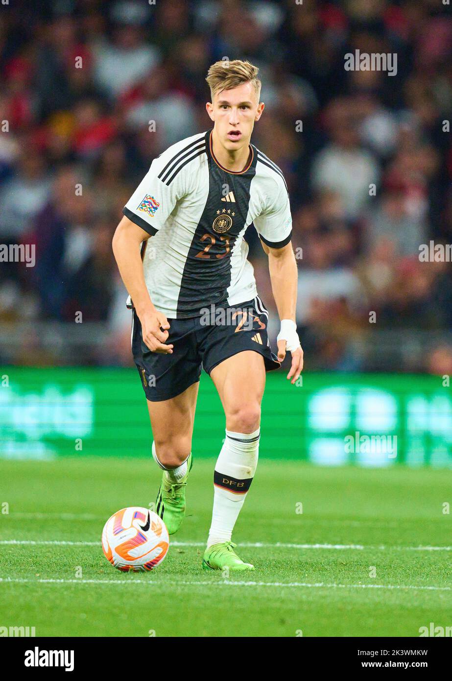 Nico Schlotterbeck, DFB 23  in the UEFA Nations League 2022 match  ENGLAND - GERMANY 3-3  in Season 2022/2023 on Sept 26, 2022  in London, Great Britain.  © Peter Schatz / Alamy Live News Stock Photo