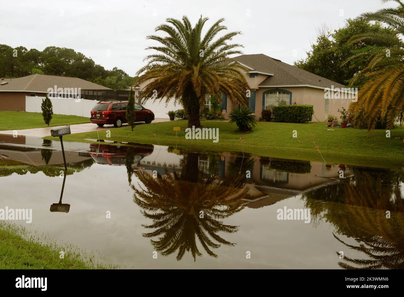 Palm bay indialantic satelitte beach flooding signs hires stock