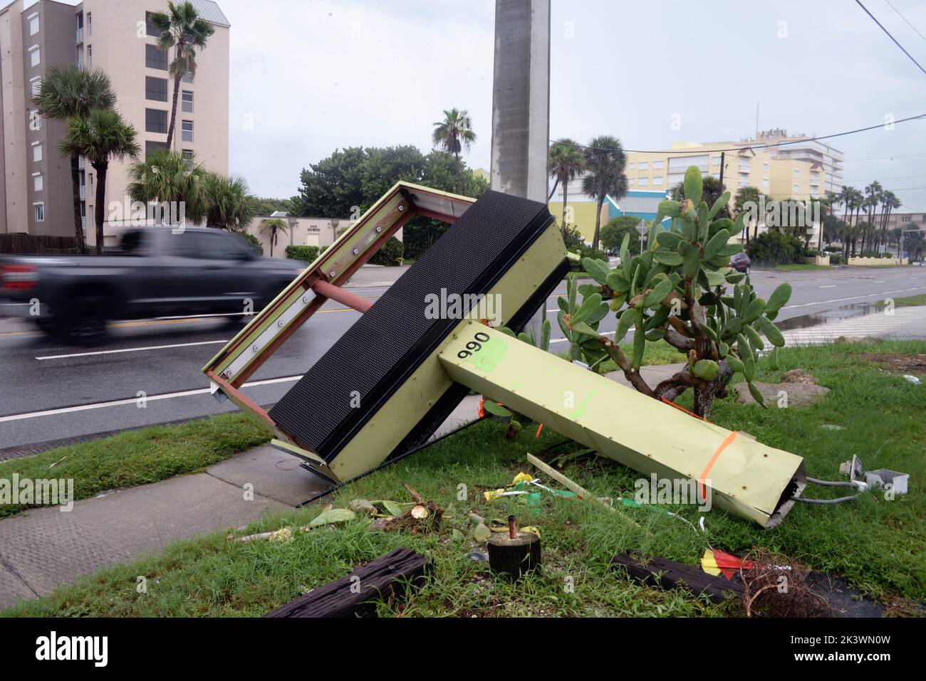 Palm bay indialantic satelitte beach flooding signs hires stock