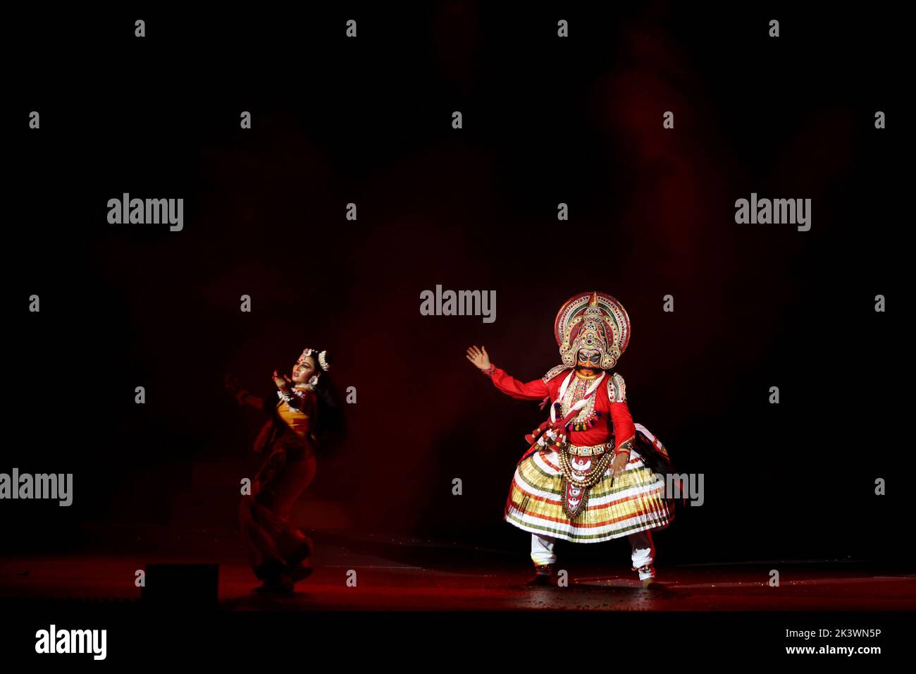 New Delhi, India. 26th Sep, 2022. Artists perform in the roles of Sita ...