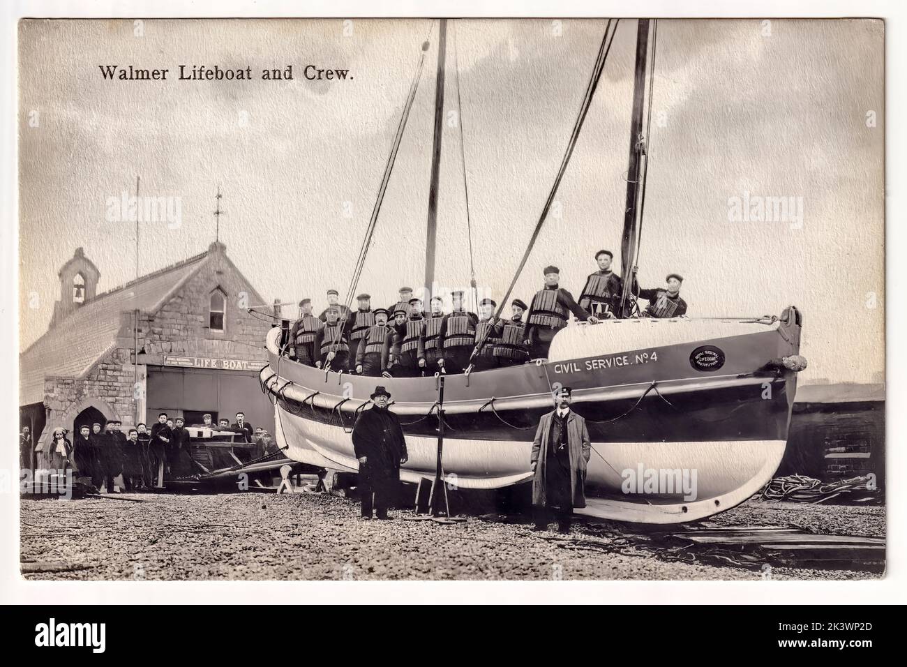 Walmer Lifeboat and Crew, Kent, England, UK. Stock Photo