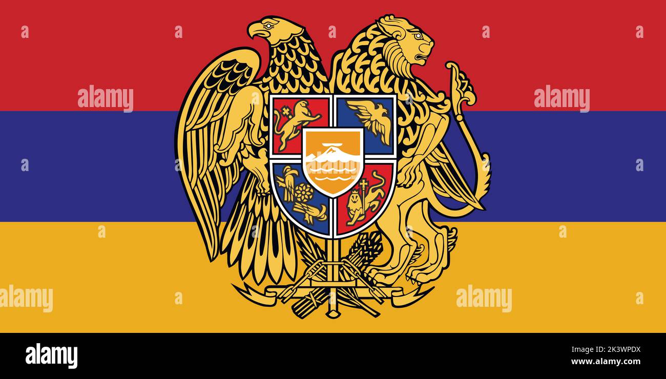 Flag of Armenia. Coat of arms, Armenian national symbol in official
