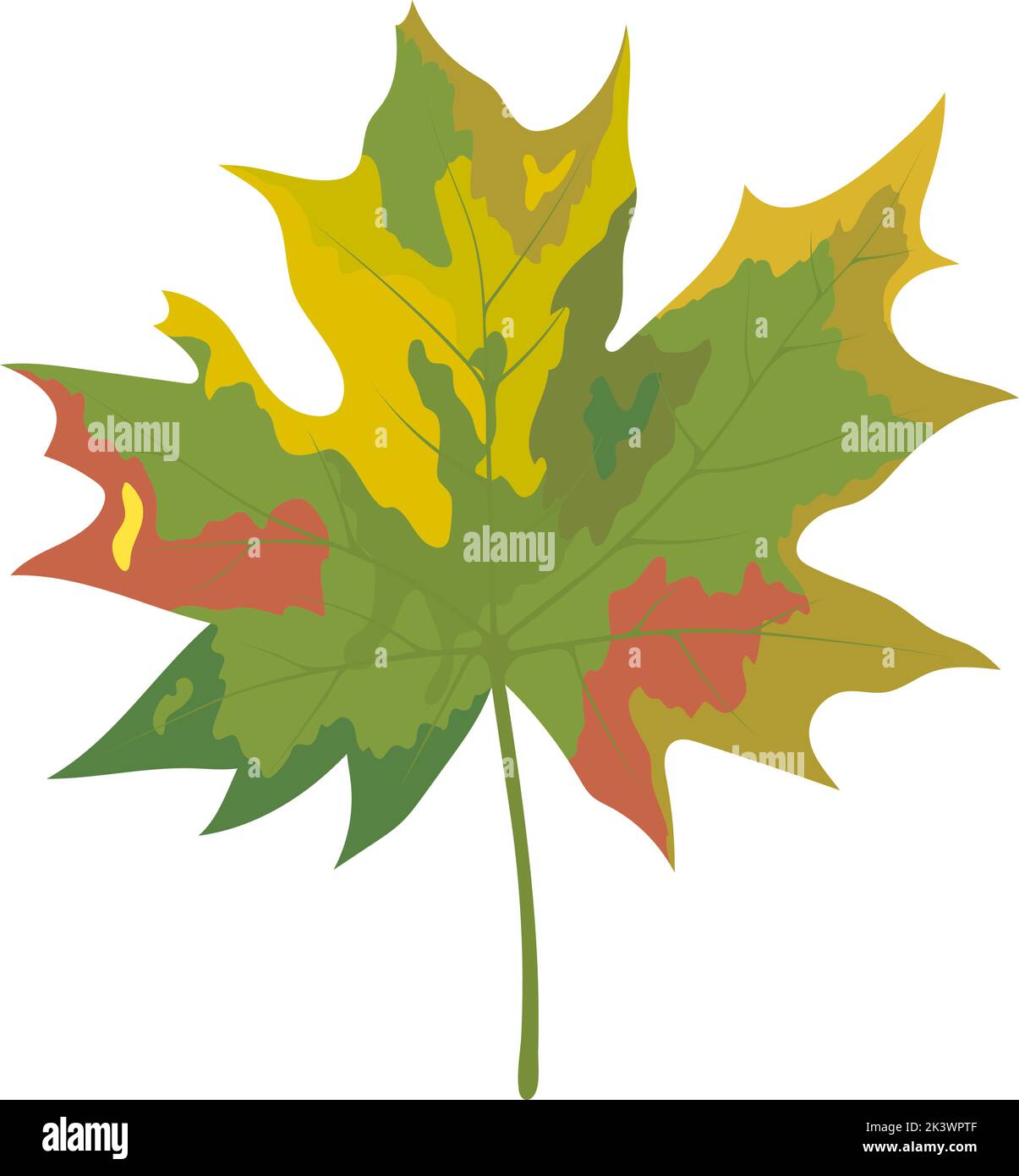 Autumn maple leaf. Leaf fall. Vector illustration Stock Vector Image ...