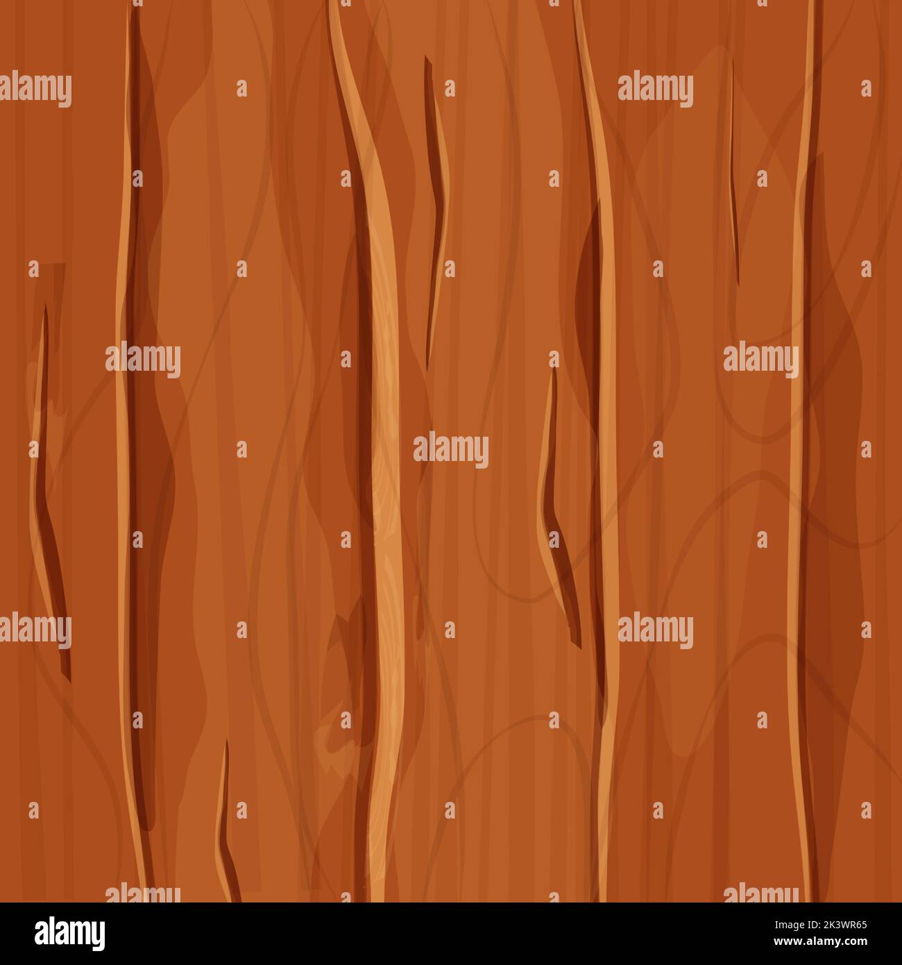 Old wooden texture, cover from planks, ui game background, seamless pattern in cartoon style isolated. Detailed, textured material. . Vector illustration Stock Vector