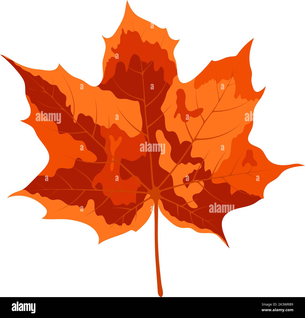 Autumn maple leaf. Leaf fall. Vector illustration Stock Vector Image ...