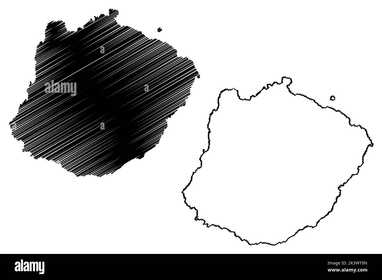 Floreana island Republic of Ecuador - Floreana Island Republic Of Ecuador Pacific Ocean Latin Or South America Galapagos Islands Archipielago De Colon Map Vector Illustration Scribb 2K3WT0N 