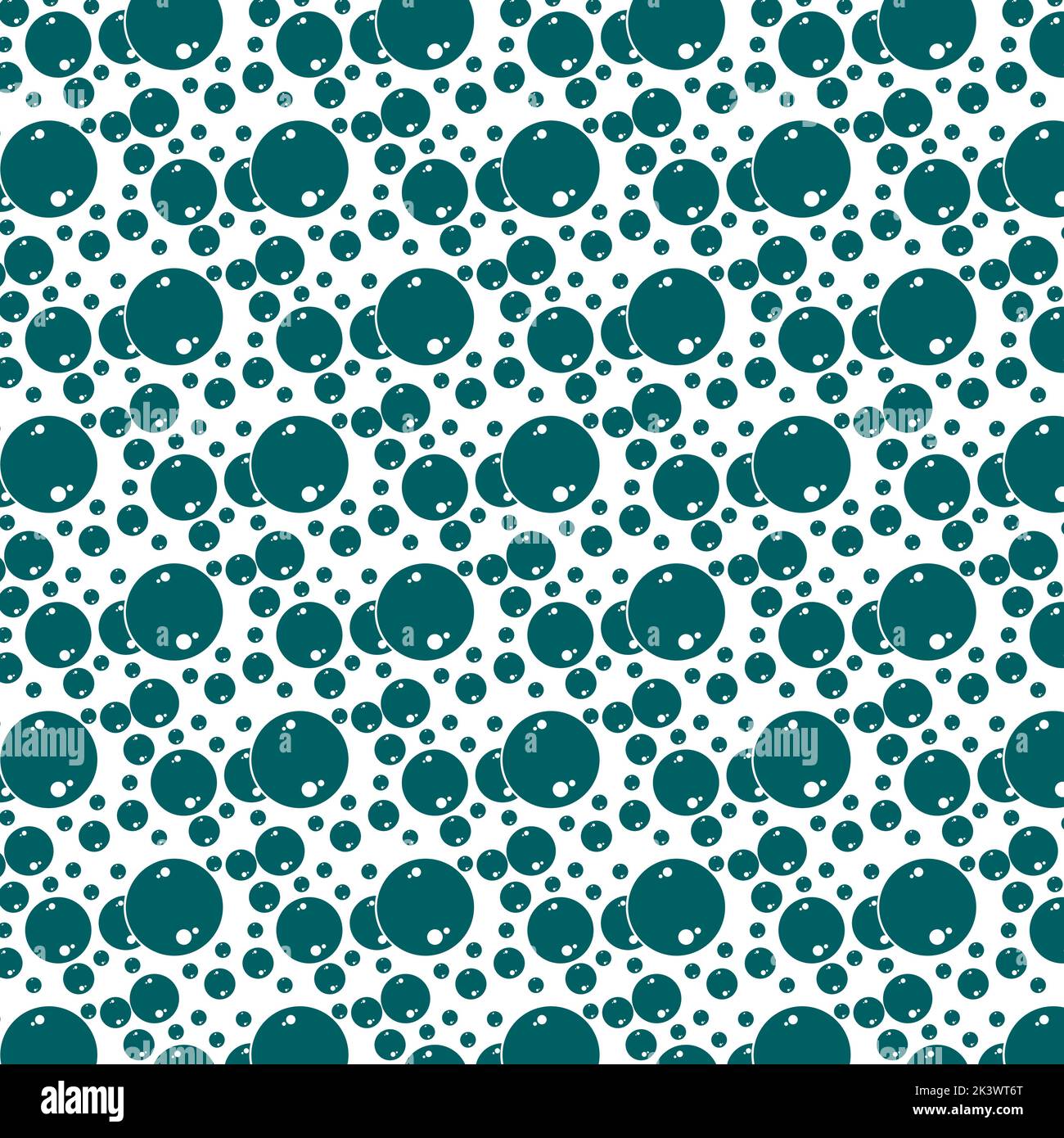 Soap bubbles seamless pattern. Vector background Stock Vector