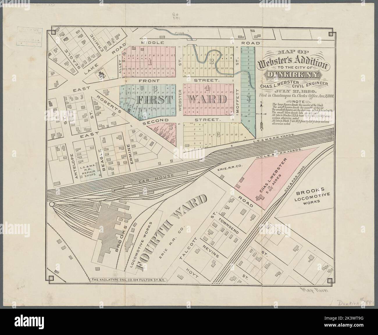 Map of ster's Addition to the city of Dunkirk, N.Y. Cartographic