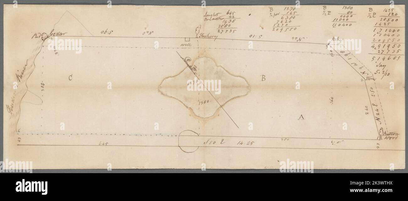 John Wilkes's five acre lot at Hopper's at Bloomingdale 1800. Cartographic. Maps, Surveys, land