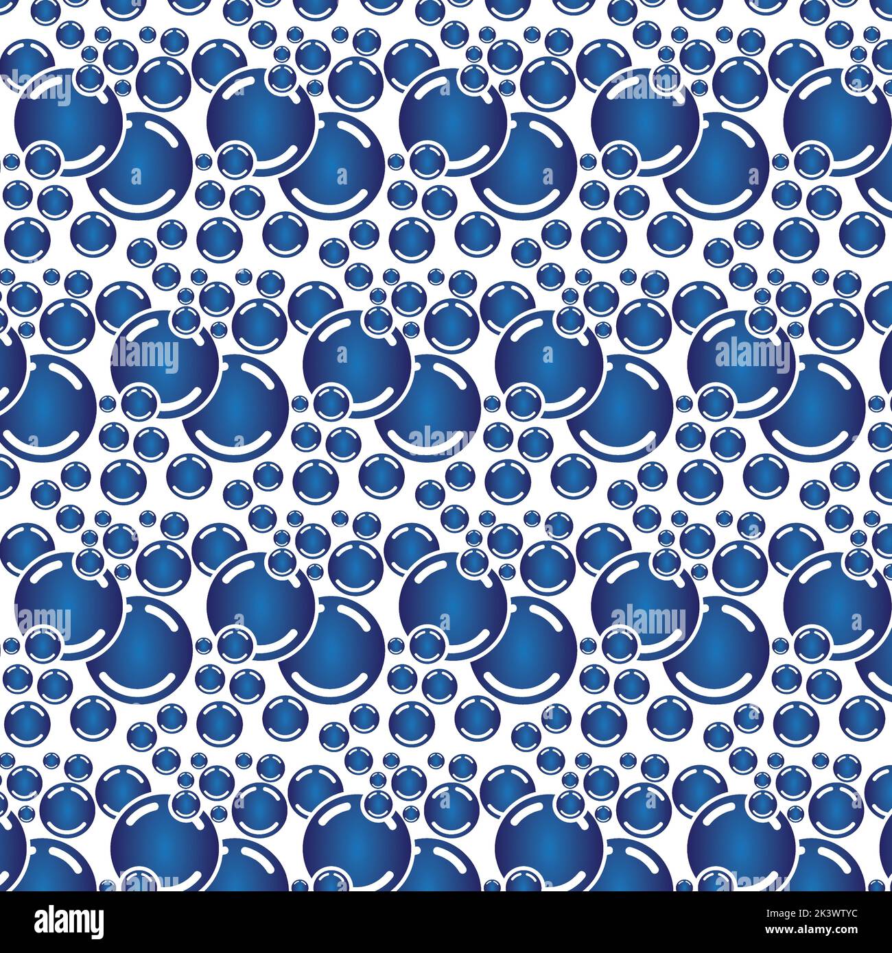 Soap bubbles seamless pattern. Vector background Stock Vector