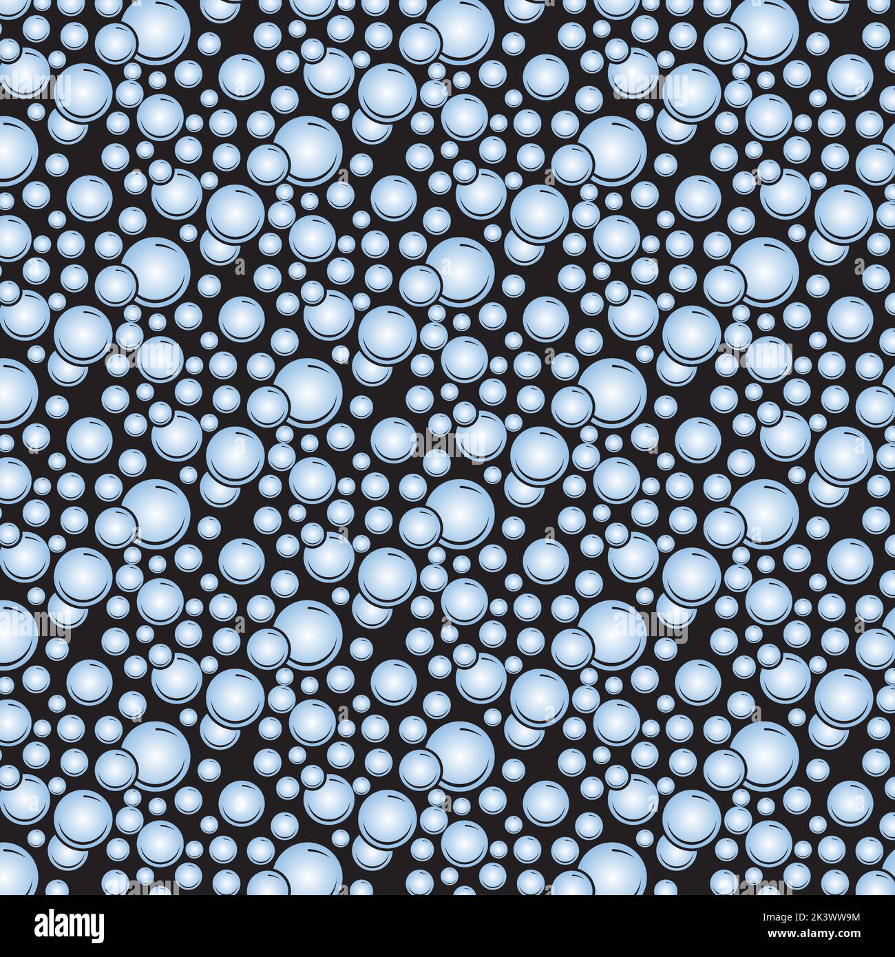 Soap bubbles seamless pattern. Vector background Stock Vector
