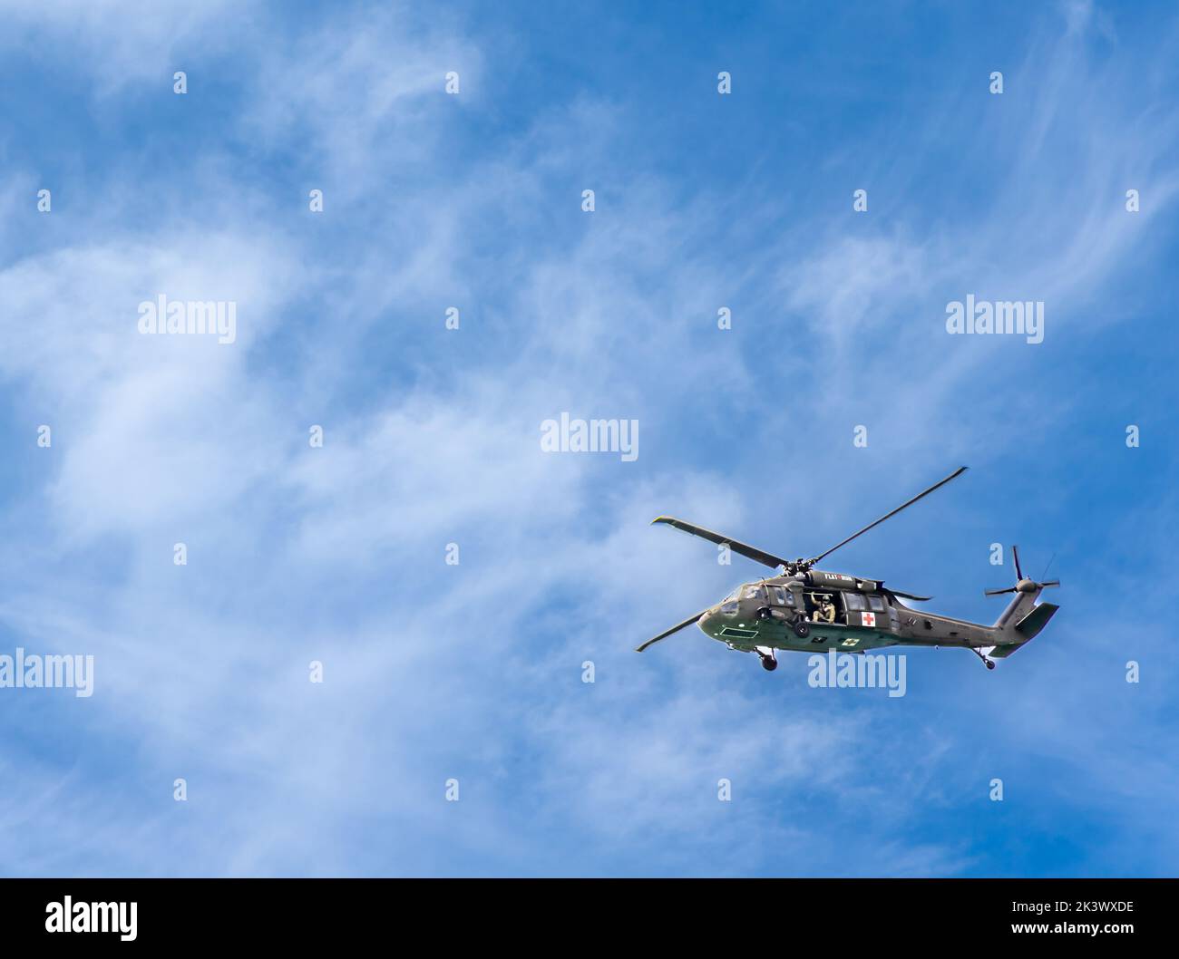US Army medevac helicopter, Flat Iron Stock Photo