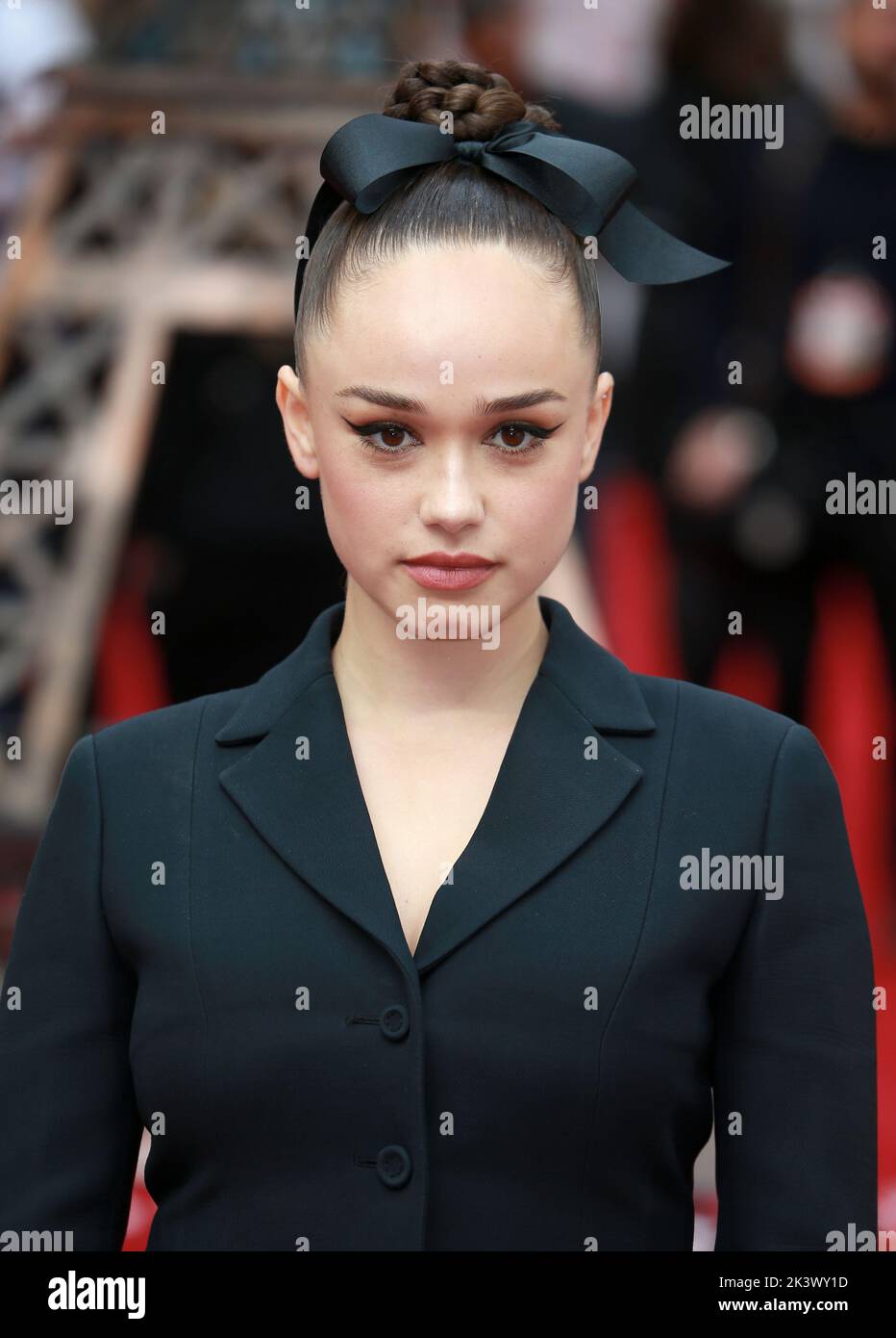 Rose Williams attends the UK Premiere of "Mrs Harris Goes To Paris" at