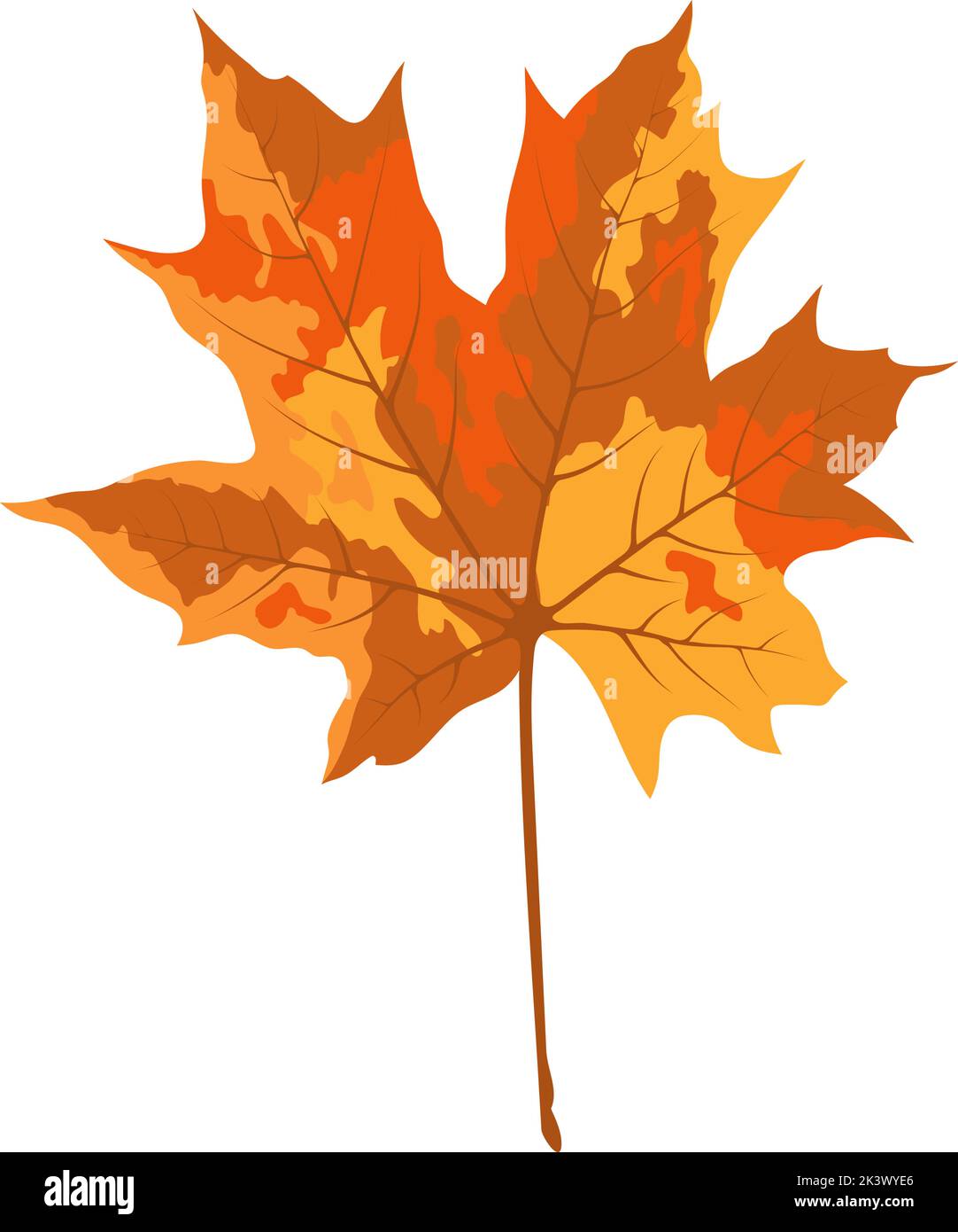 Autumn maple leaf. Leaf fall. Vector illustration Stock Vector Image ...