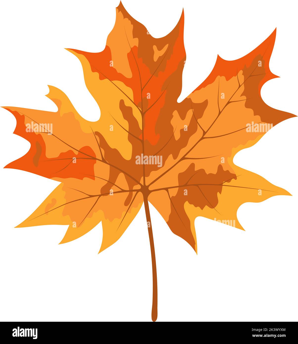 Autumn maple leaf. Leaf fall. Vector illustration Stock Vector Image ...