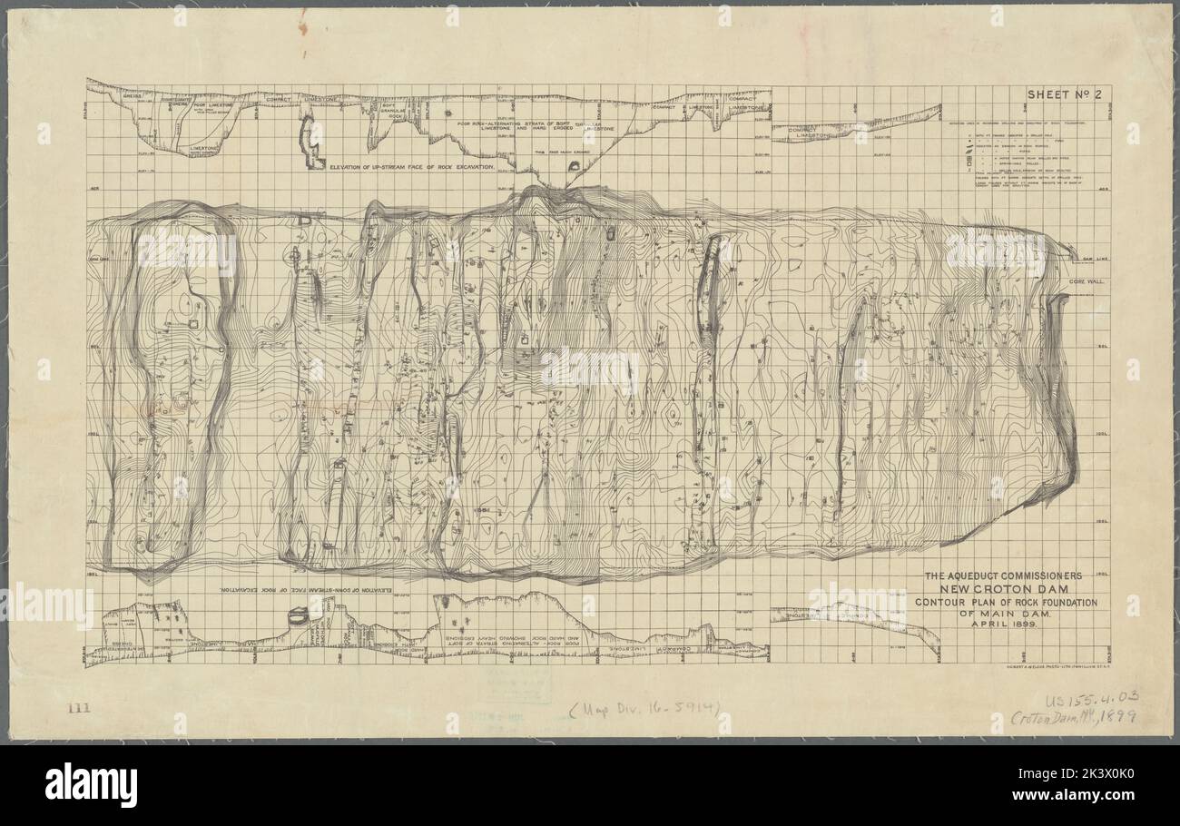 The Aqueduct Commissioners, New Croton dam contour plan of rock