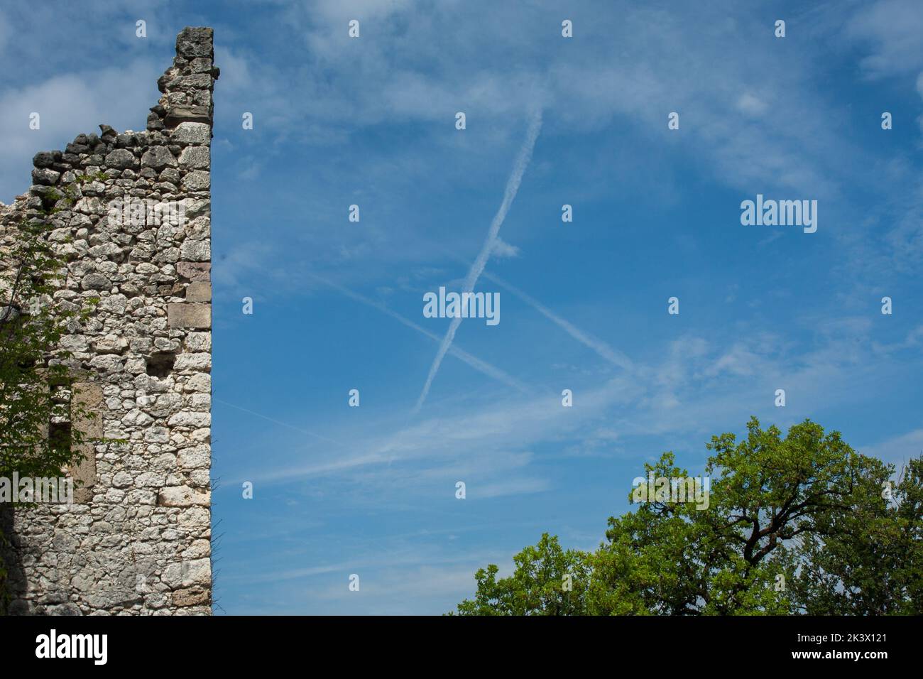 Ruins of ancient old town in Samobor, Croatia. Stock Photo