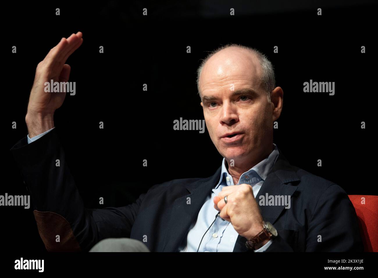 Executive editor of the New York Times, JOE KAHN, makes a point during an interview session at the annual Texas Tribune Festival in downtown Austin on September 24, 2022. Stock Photo