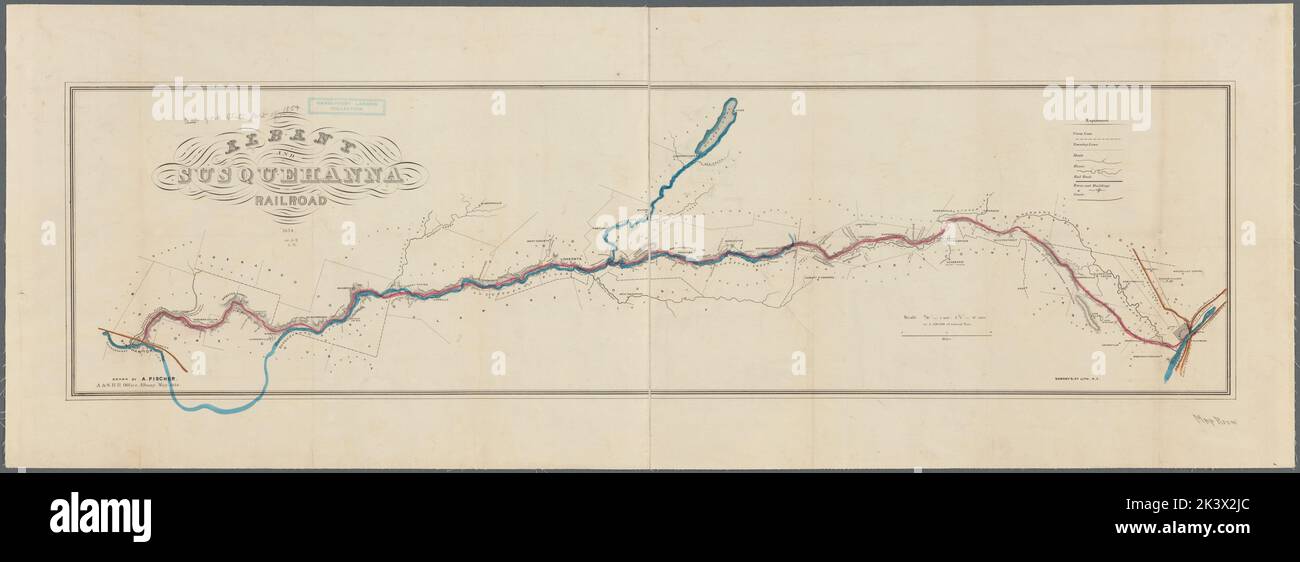 Albany and Susquehanna Railroad, 1854 Cartographic. Maps. 185405