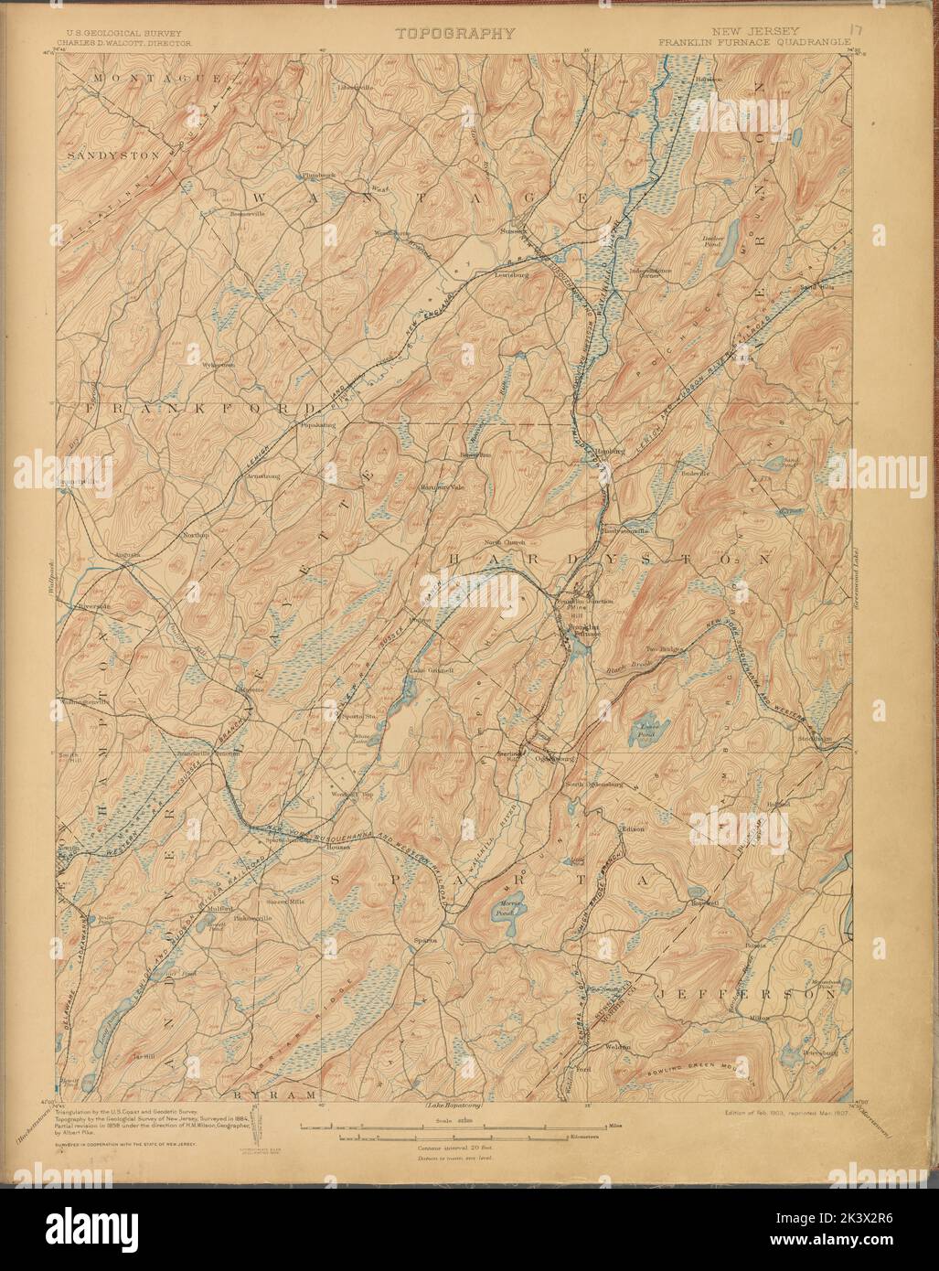 Franklin Furnace, survey of 1884, ed of 1903, repr. 1907. 1899 1926. Cartographic. Atlases