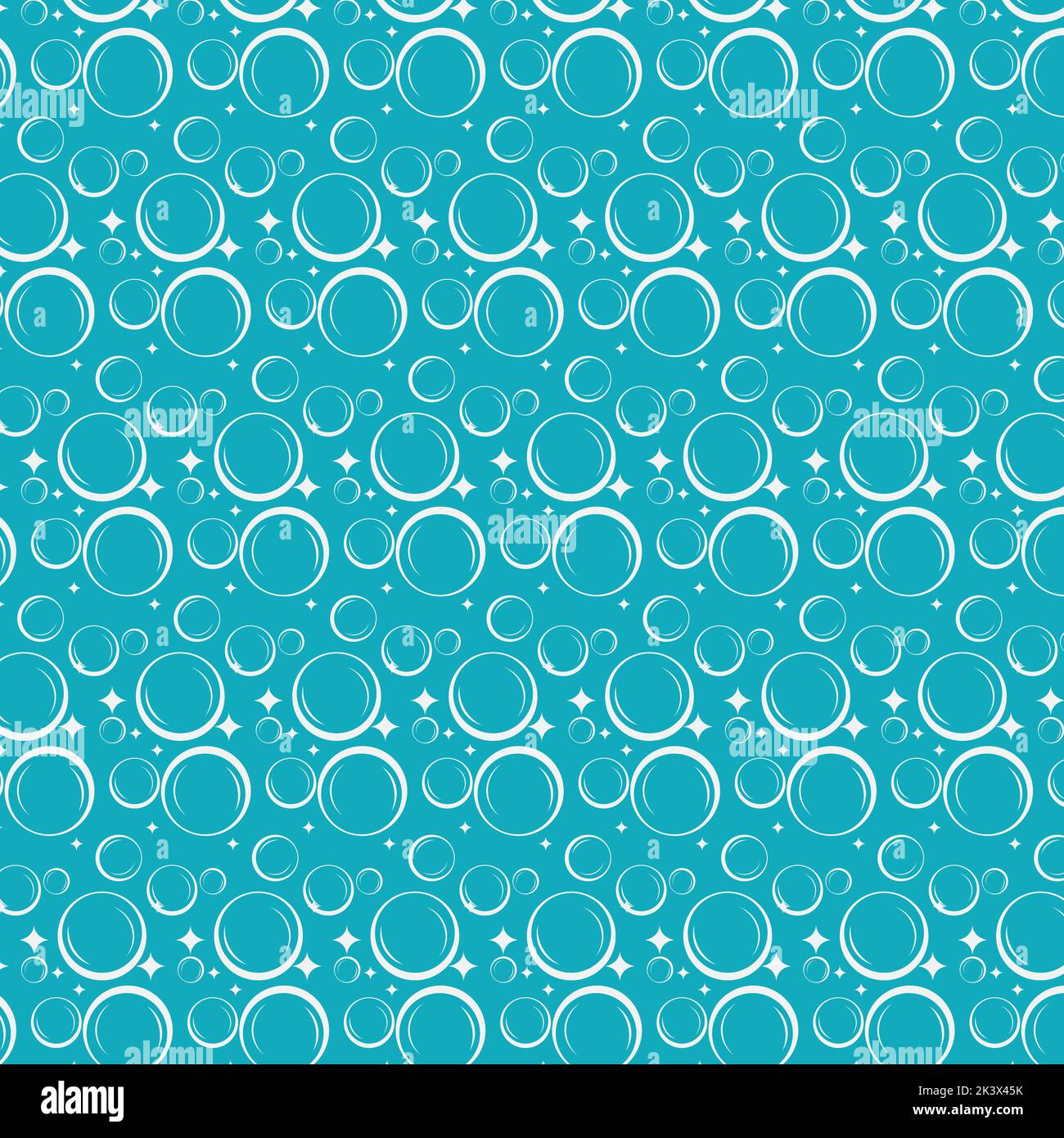 Soap bubbles seamless pattern. Vector background Stock Vector