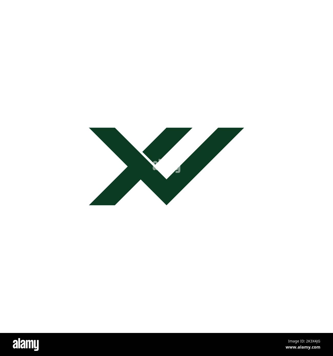 letter xl simple geometric linked line logo vector Stock Vector