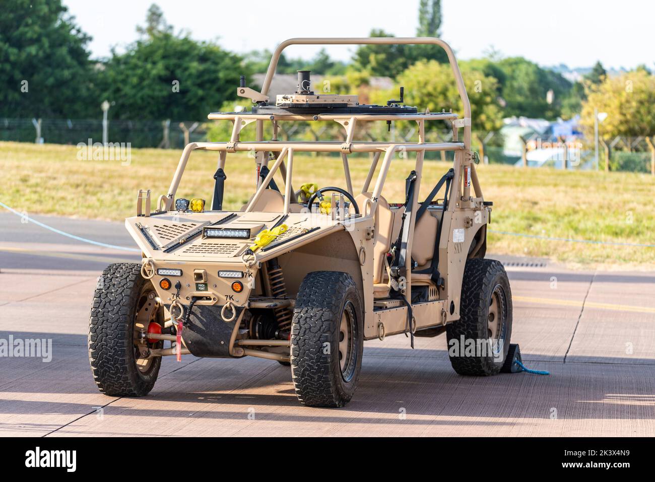 Search and Rescue Tactical Vehicle (SRTV) – Side by Vehicle (SXV), US military air transportable combat vehicle on display at the RIAT 2022 airshow UK Stock Photo