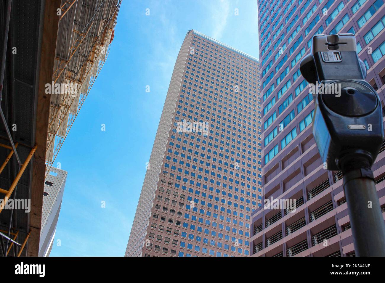 Office Buildings from the Street Level Stock Photo