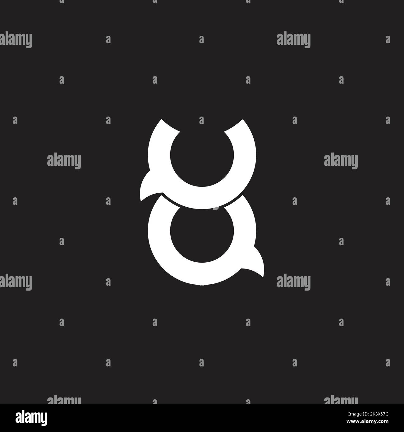 letter uq talk bubble simple logo vector Stock Vector