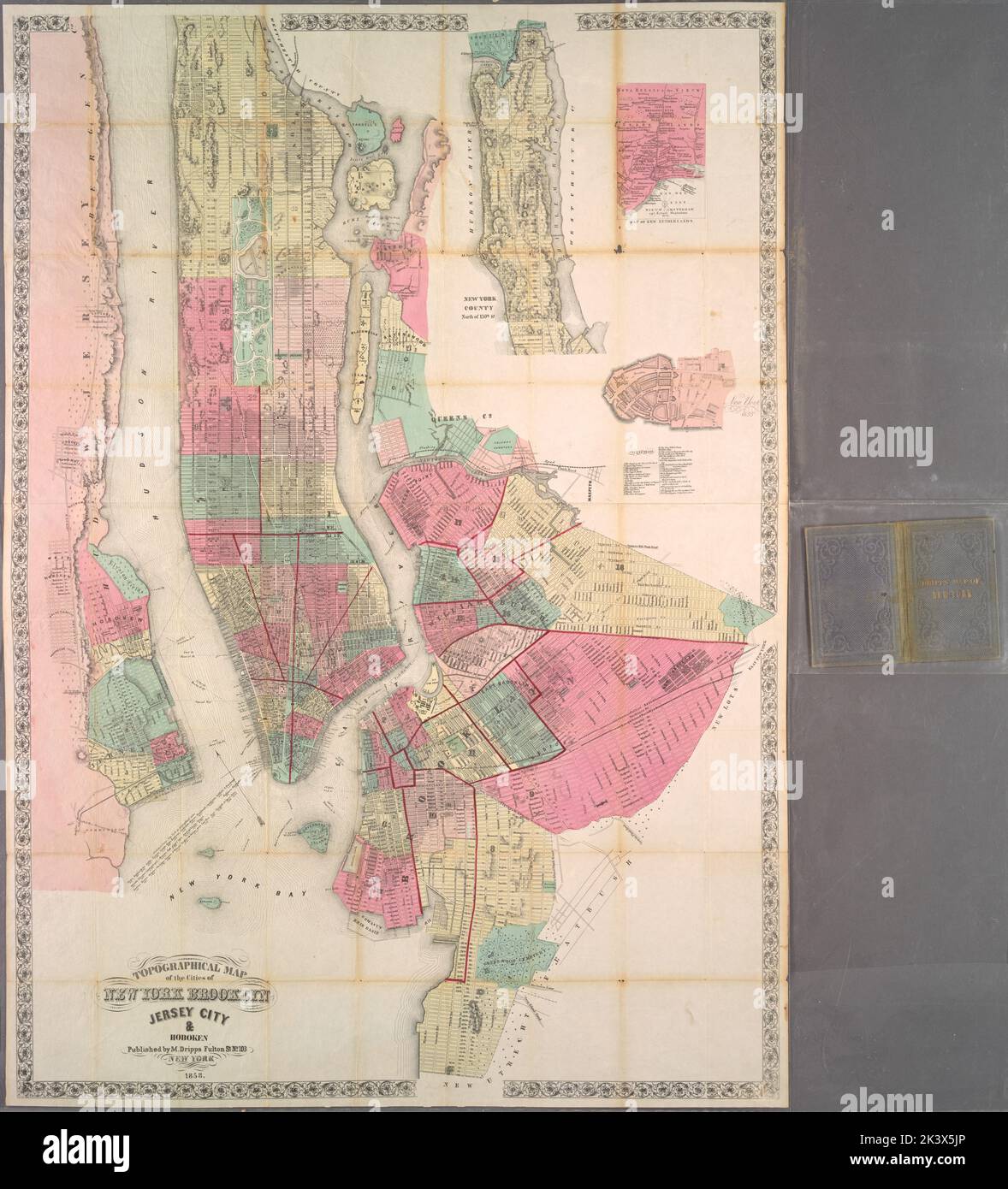Topographical Map of the cities of New York, Brooklyn, Jersey City, and