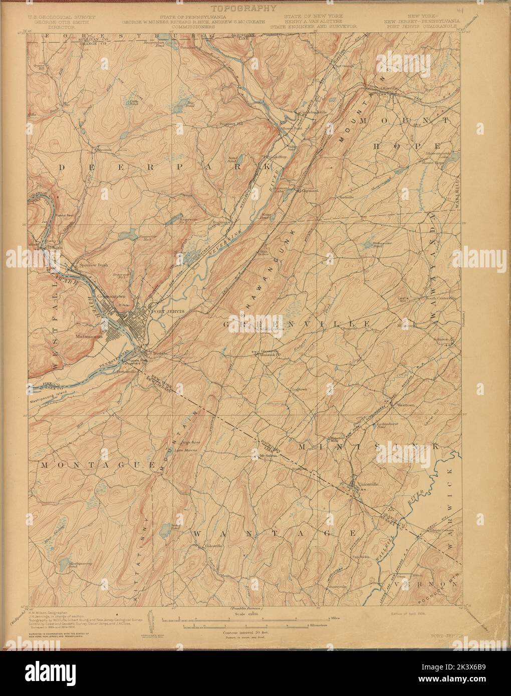 Port Jervis, survey of 1884 and 19041906, ed. of 1908. 1899 1926