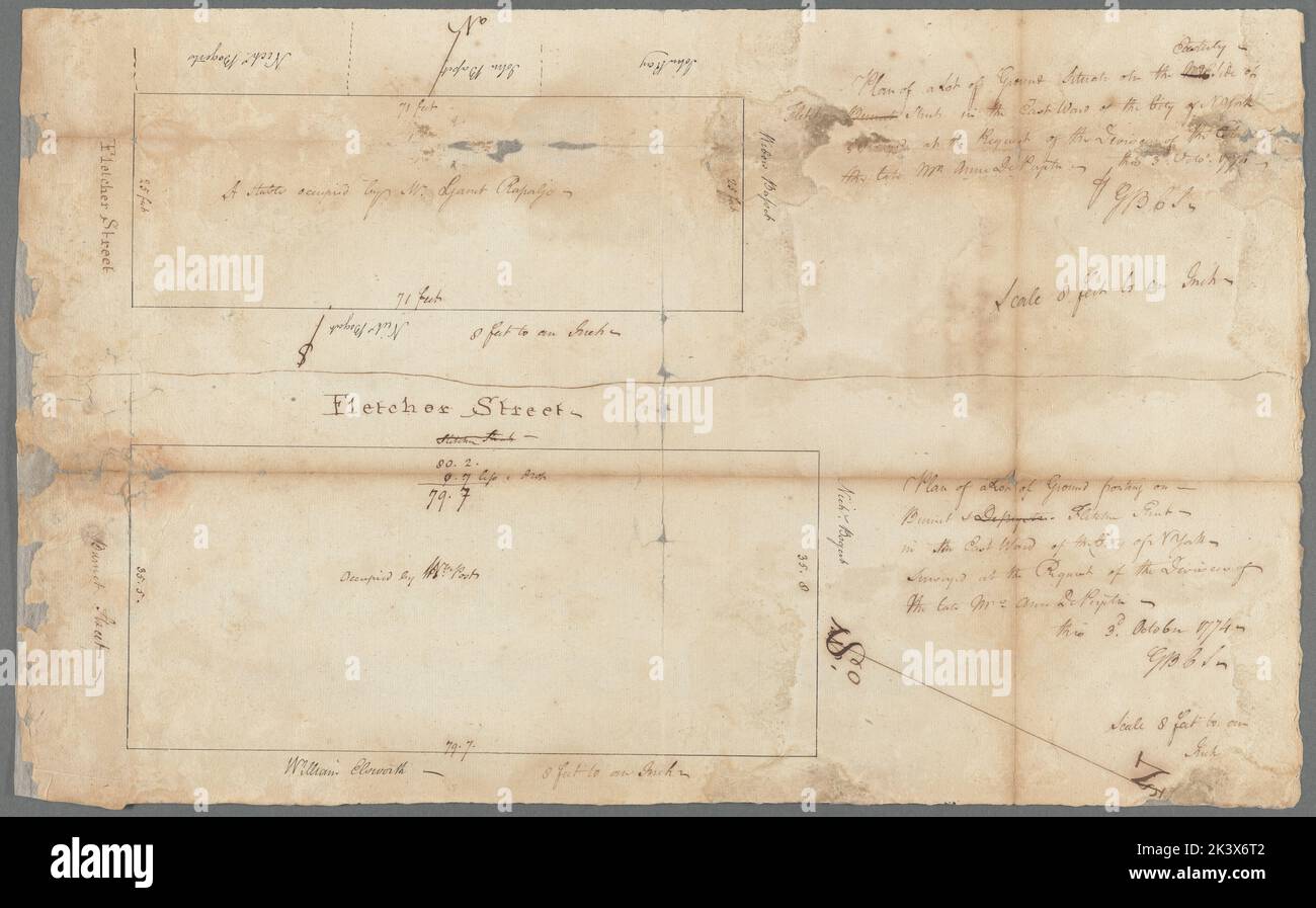 Historical land survey map hi-res stock photography and images - Alamy