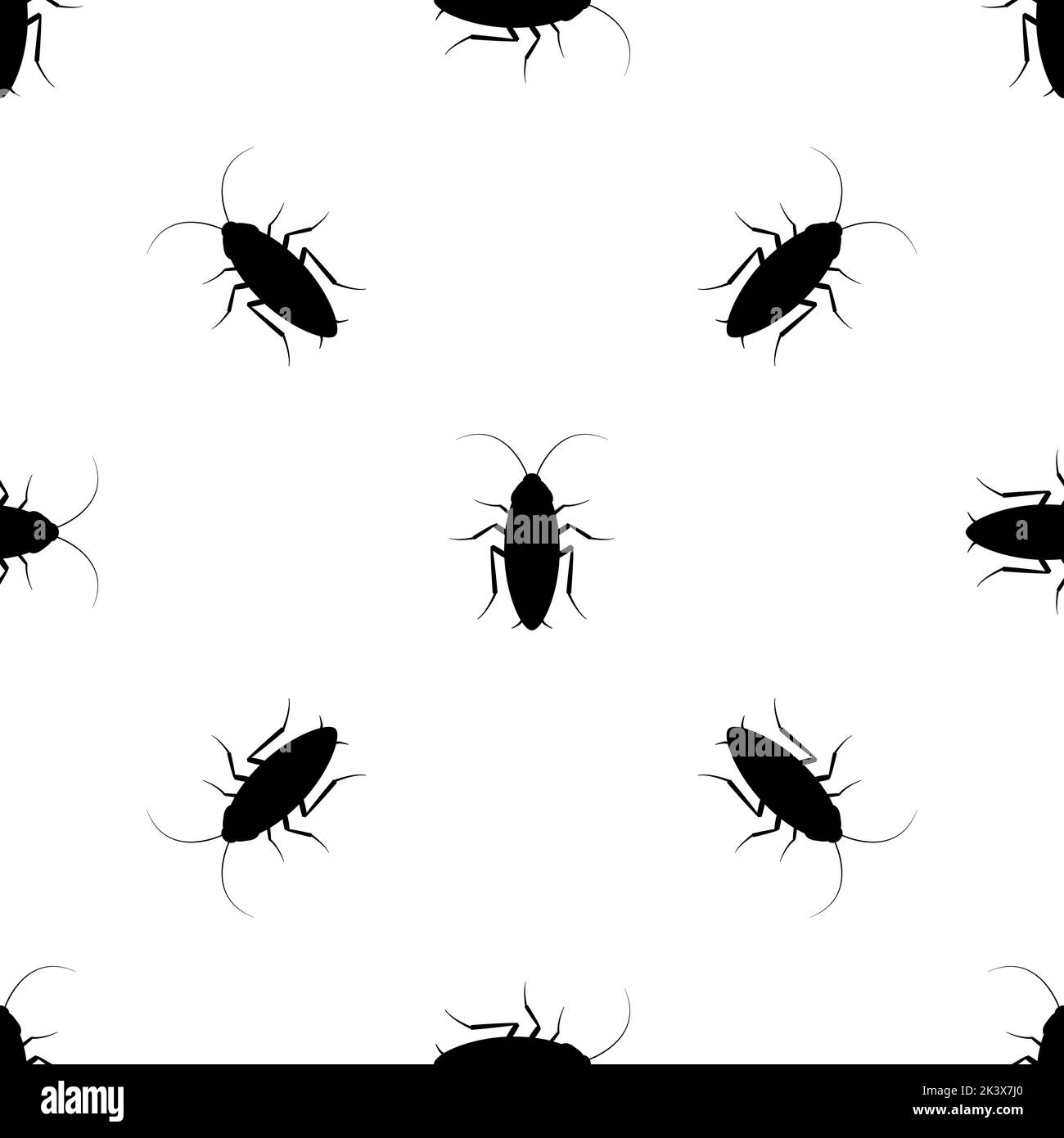 Cockroach bug ant seamless background insect pest vector illustration background design. Stock Vector