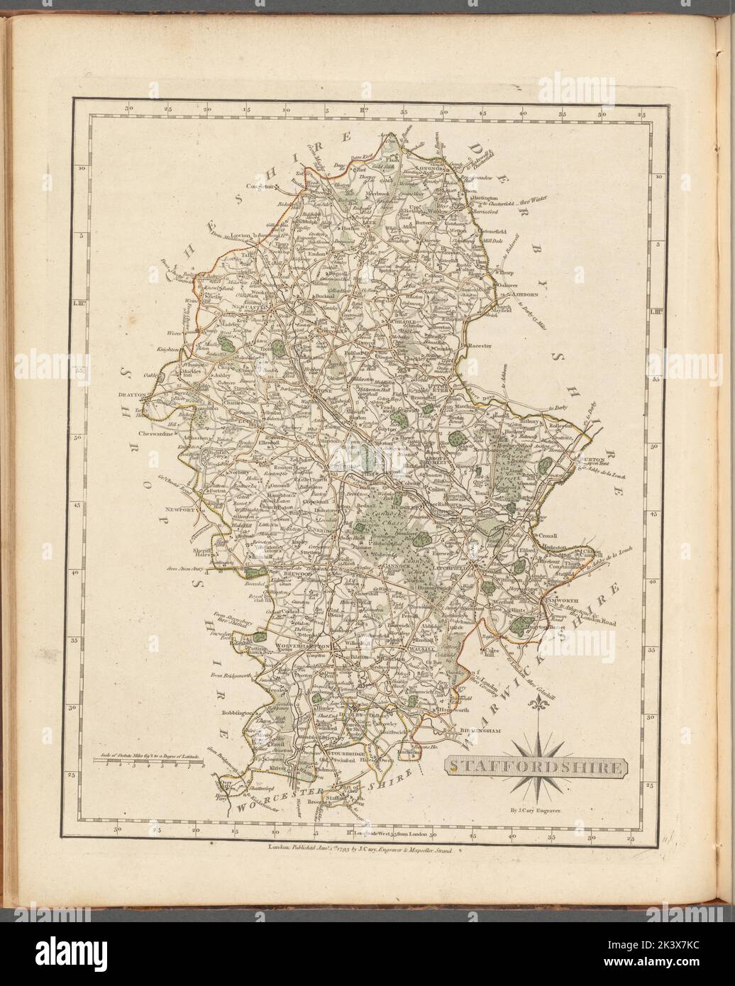 Staffordshire text. Maps, Atlases. 1793. Lionel Pincus and Princess ...