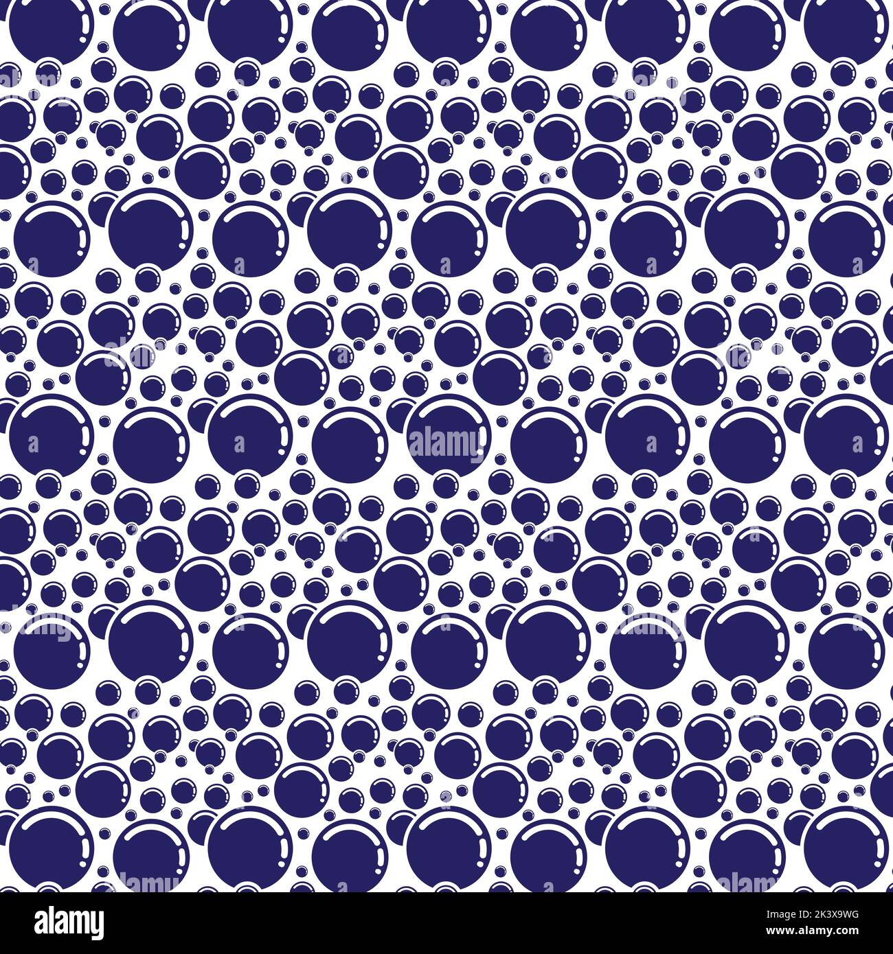 Soap bubbles seamless pattern. Vector background Stock Vector