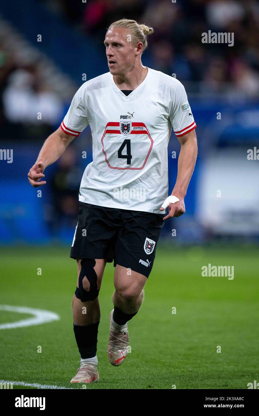 PARIS, FRANCE - SEPTEMBER 22: Xaver Schlager of Austria during the UEFA Nations League League A Group 1 match between France and Austria at Stade de F Stock Photo