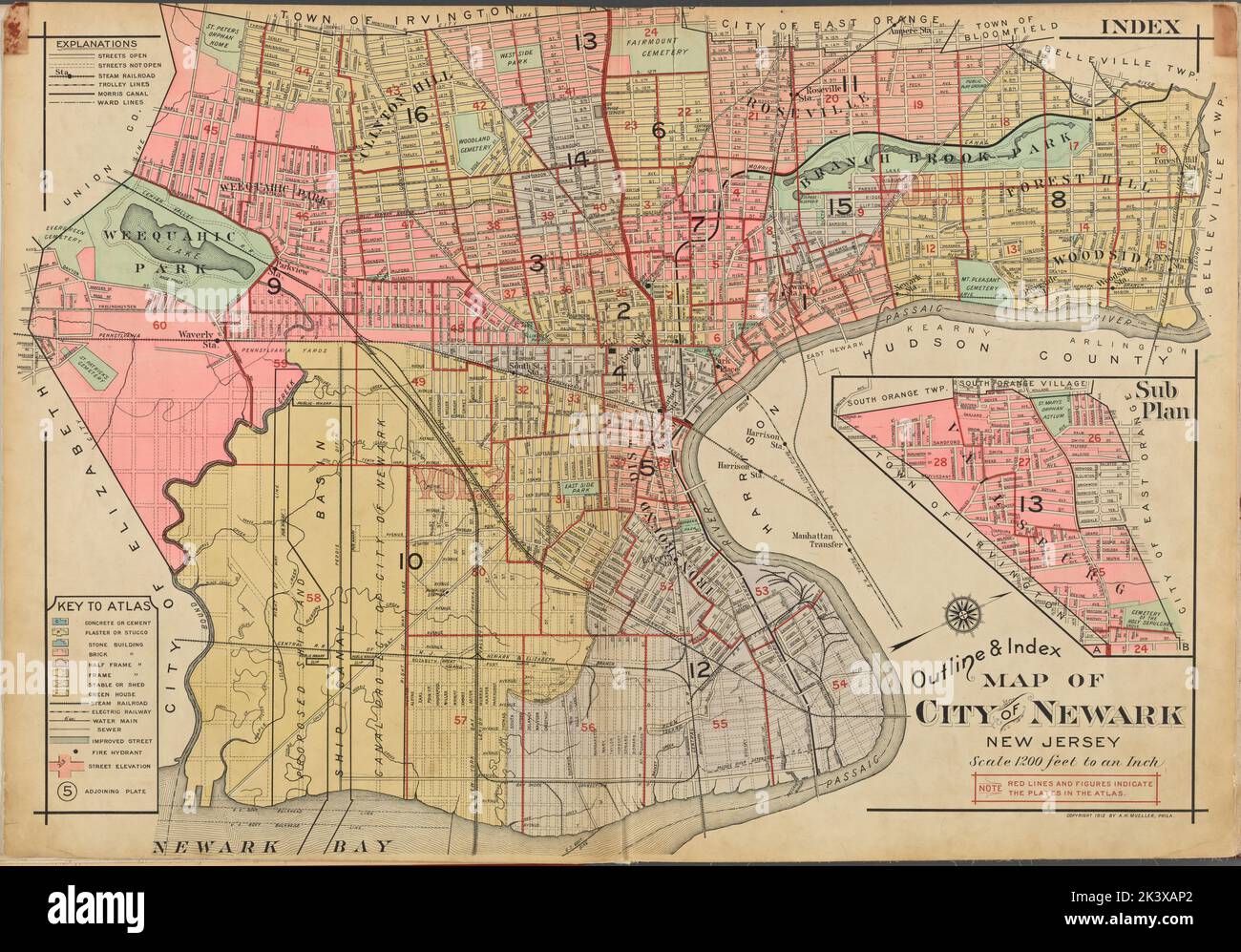 Index Continued Cartographic. Atlases, Maps. 1911-12. Lionel Pincus and ...