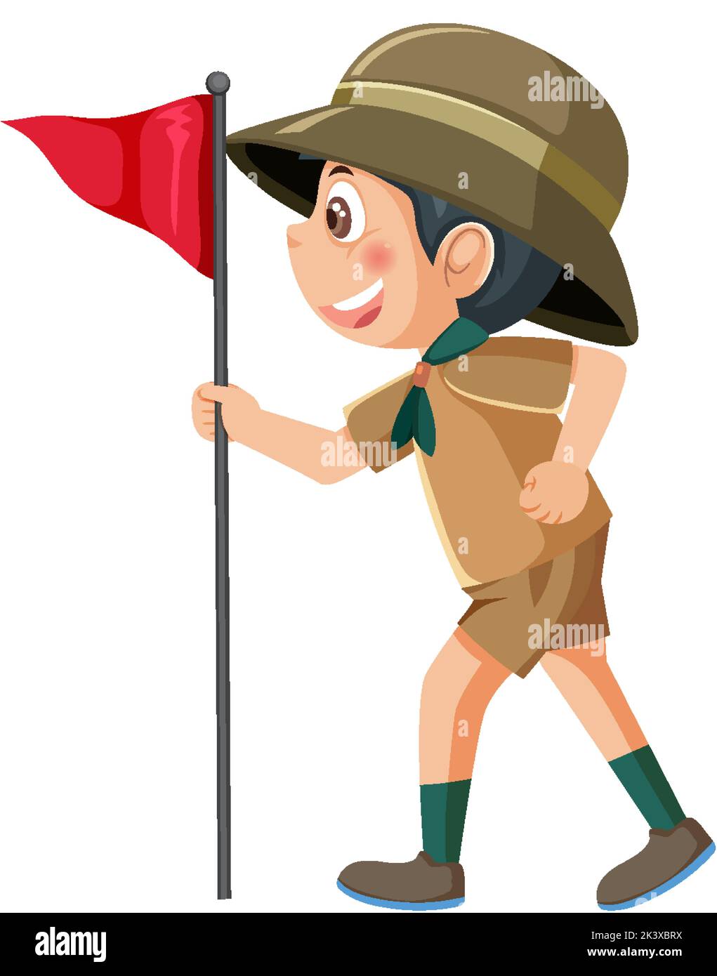 A boy wearing camping outfit illustration Stock Vector Image & Art - Alamy