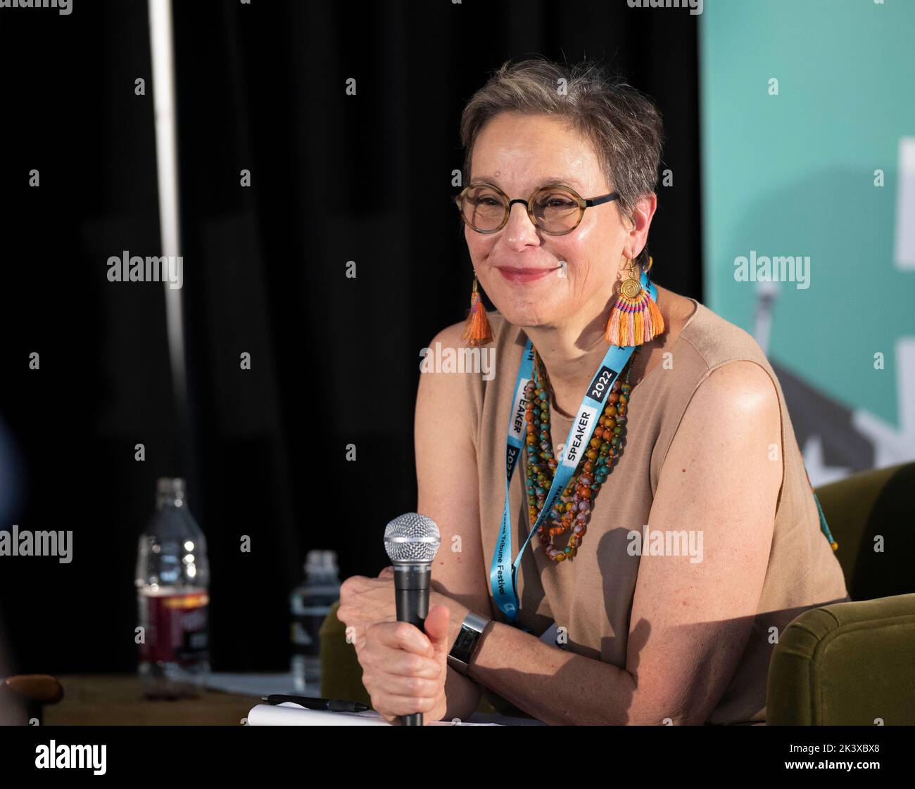 Executive Editor of Texas Monthly MIMI SWARTZ during an interview session at the annual Texas Tribune Festival in downtown Austin on September 24, 2022. Stock Photo