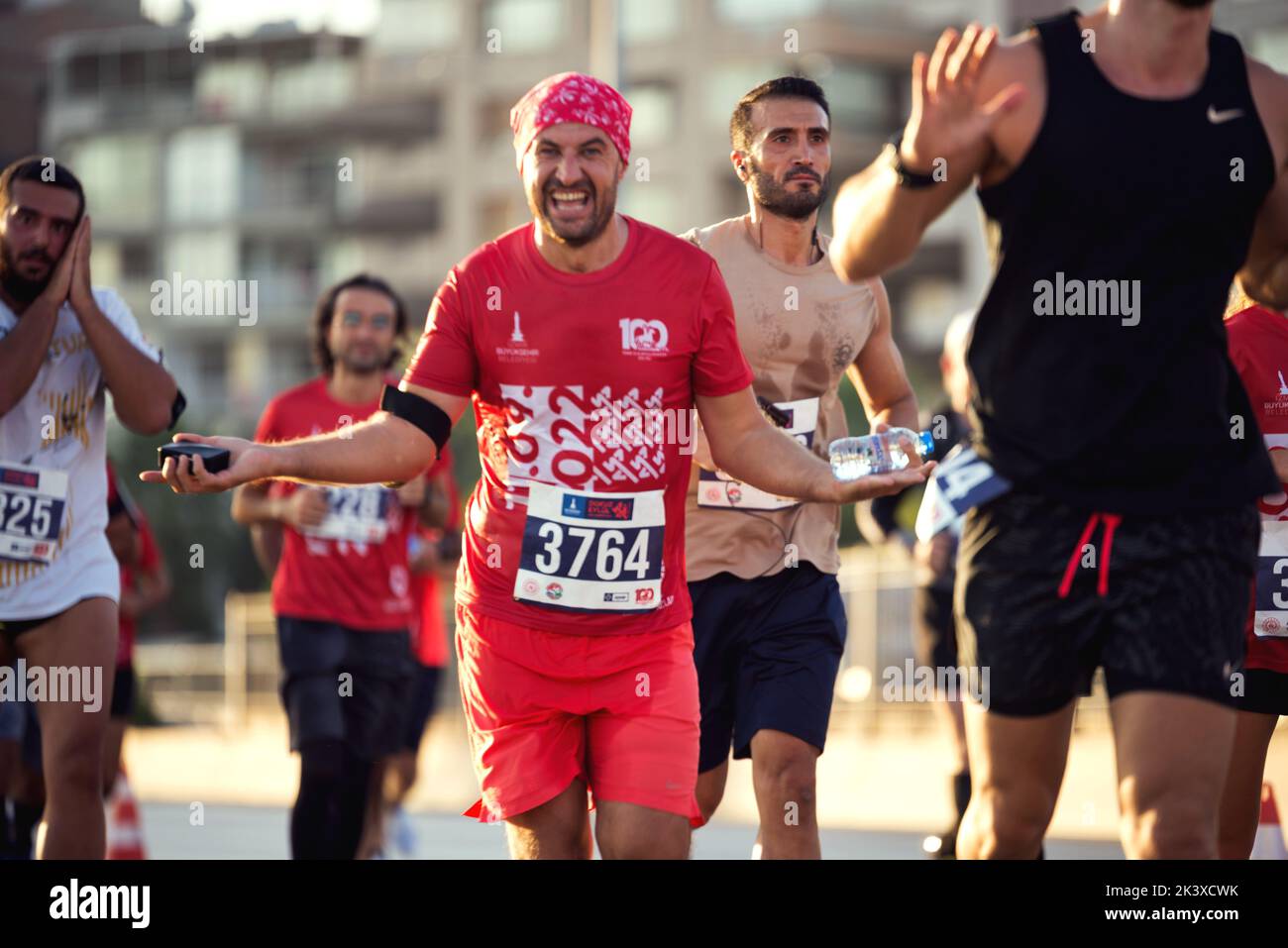 Izmir, Turkey September 11, 2022 Competitors running in the half