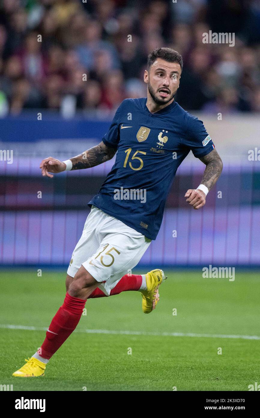 PARIS, FRANCE - SEPTEMBER 22: Jonathan Clauss of France during the UEFA Nations League League A Group 1 match between France and Austria at Stade de F Stock Photo