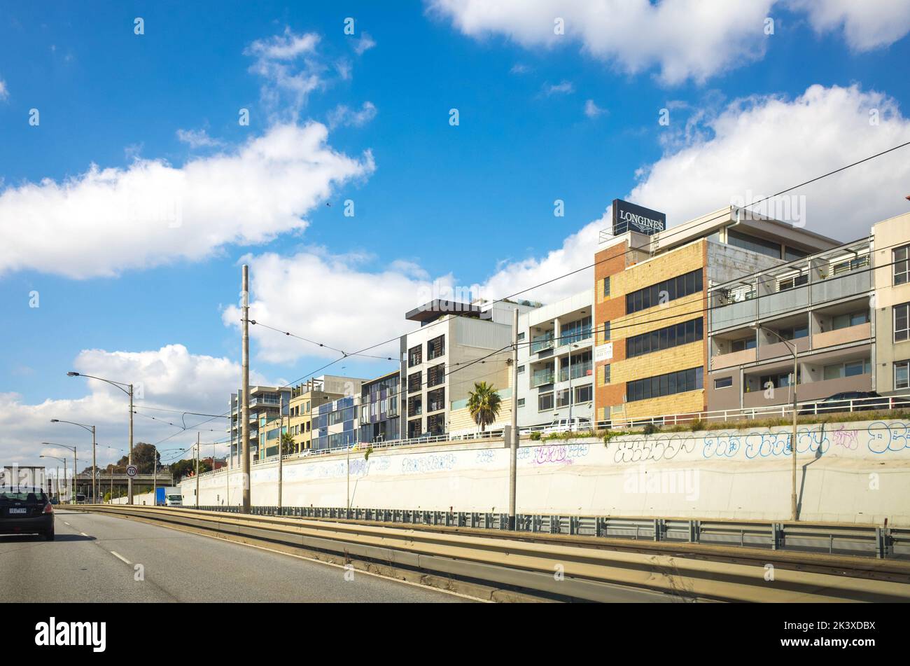 Residential apartment buildings along Queens way. Melbourne Victoria Australia Stock Photo Alamy