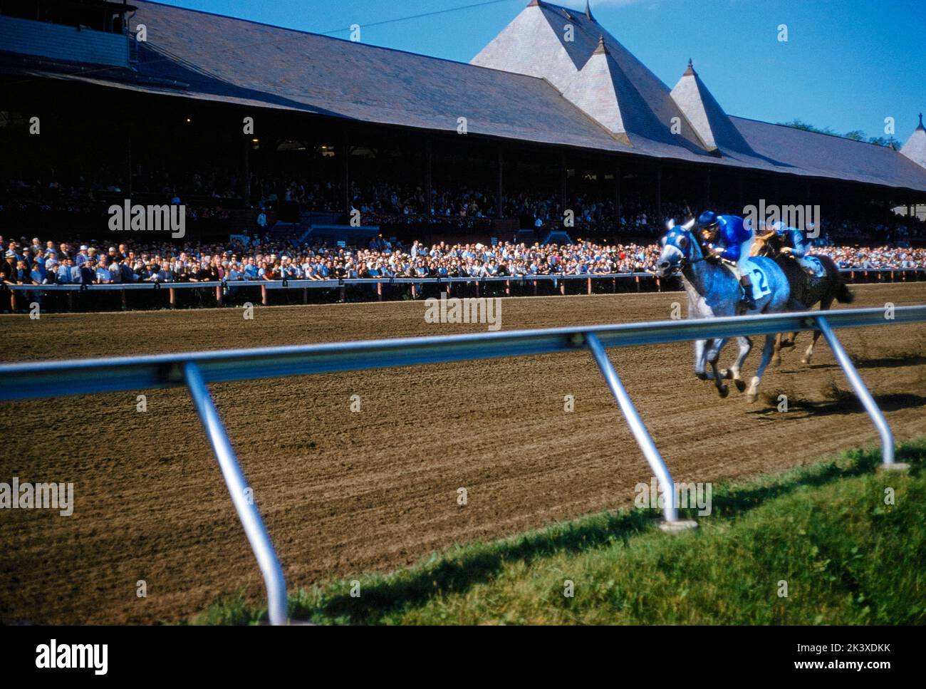 Horse Race, Saratoga Springs, New York, USA, Toni Frissell Collection, August 1960 Stock Photo