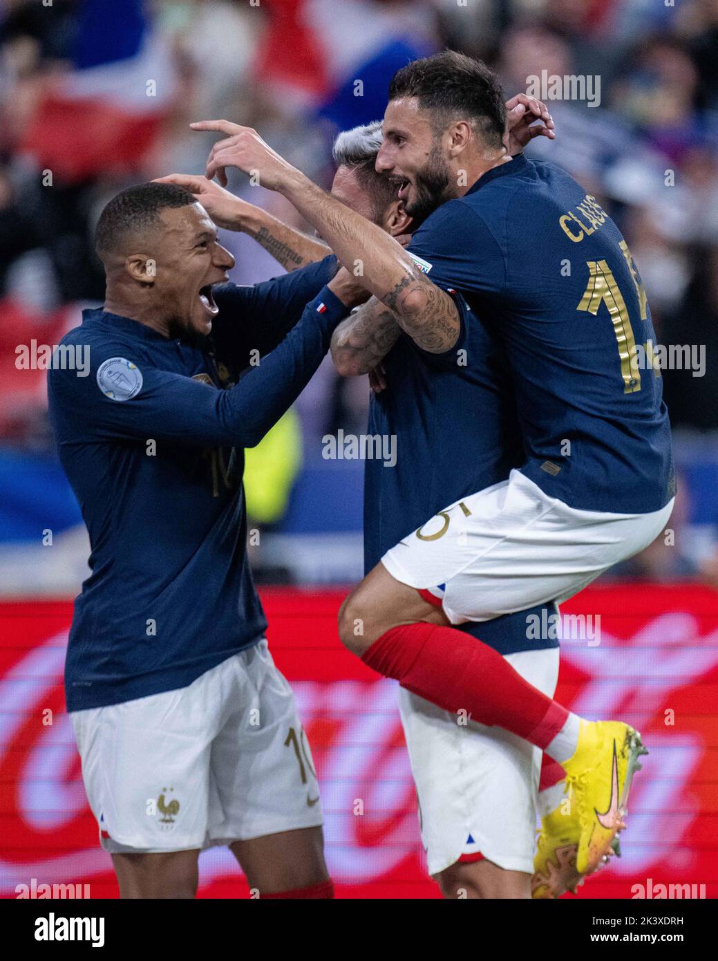 PARIS, FRANCE - SEPTEMBER 22: Olivier Giroud of France celebrates with ...