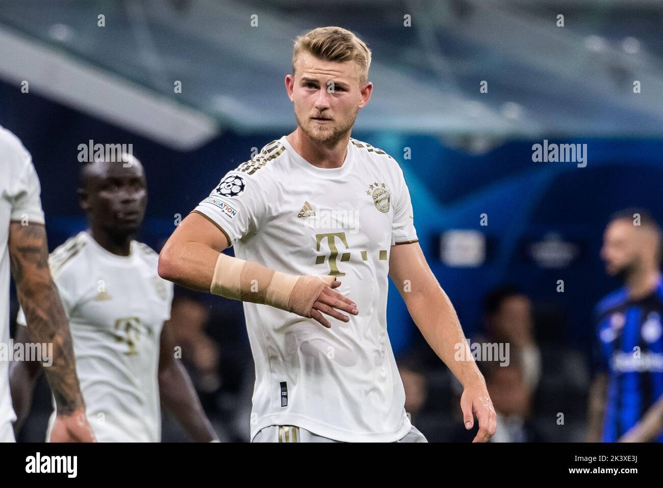 Milan, Italy. 07th Sep, 2022. UEFA Champions League 2022-23. Inter VS Bayern Muenchen 0-2. Matthijs de Ligt, Bayern Muenchen, during warmup. - picture is for press use; photo by ATP Cristiano BARNI (BARNI Cristiano/ATP/SPP) Credit: SPP Sport Press Photo. /Alamy Live News Stock Photo