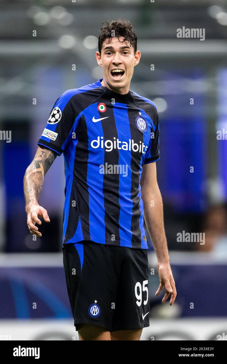 Milan, Italy. 07th Sep, 2022. UEFA Champions League 2022-23. Inter VS Bayern Muenchen 0-2. Alessandro Bastoni, inter. - picture is for press use; photo by ATP Cristiano BARNI (BARNI Cristiano/ATP/SPP) Credit: SPP Sport Press Photo. /Alamy Live News Stock Photo
