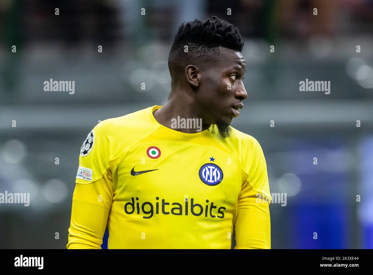 Milan, Italy. 07th Sep, 2022. UEFA Champions League 2022-23. Inter VS Bayern Muenchen 0-2. #24, Andre ONANA, goalkeeper Inter. - picture is for press use; photo by ATP Cristiano BARNI (BARNI Cristiano/ATP/SPP) Credit: SPP Sport Press Photo. /Alamy Live News Stock Photo