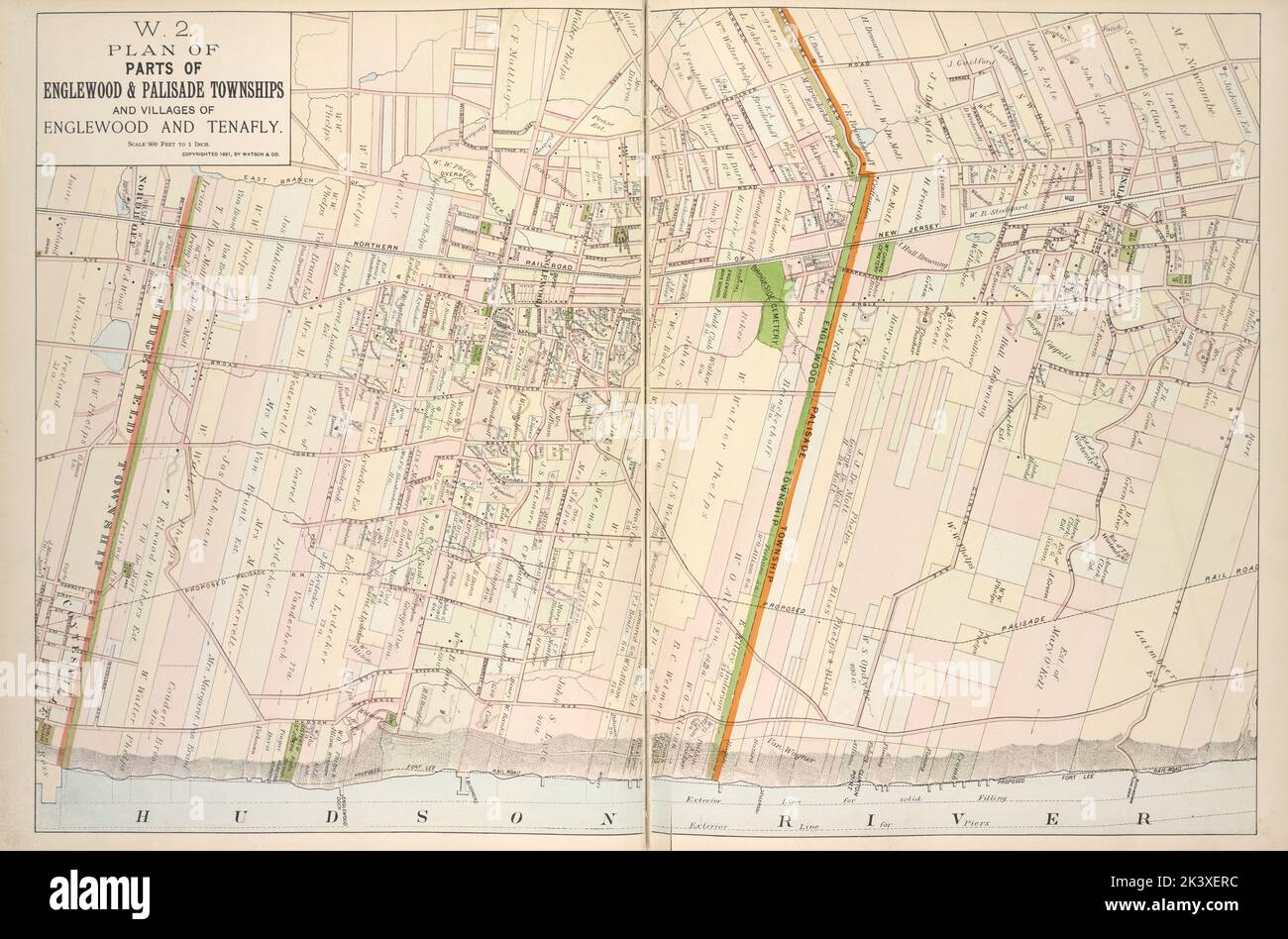 Plan of Parts of Englewood & Palisade Townships and Villages of