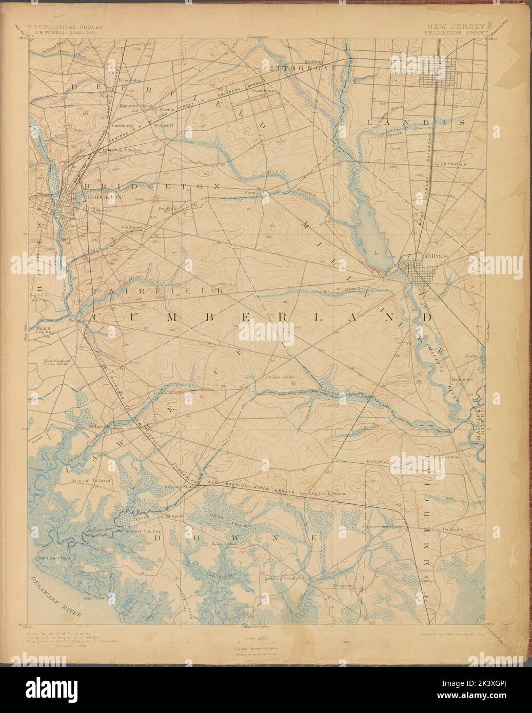 Map of bridgeton new jersey hires stock photography and images Alamy