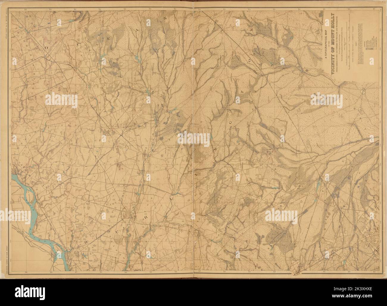 New Jersey, Double Page Sheet No. 12 Map of Mount Holly Cartographic